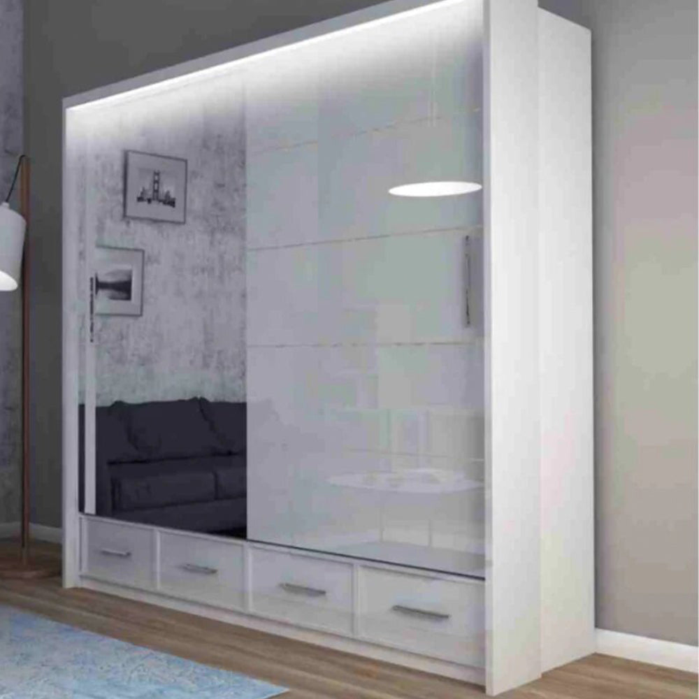 Sycylia Sliding Wardrobe With Mirror In Three Different Sizes