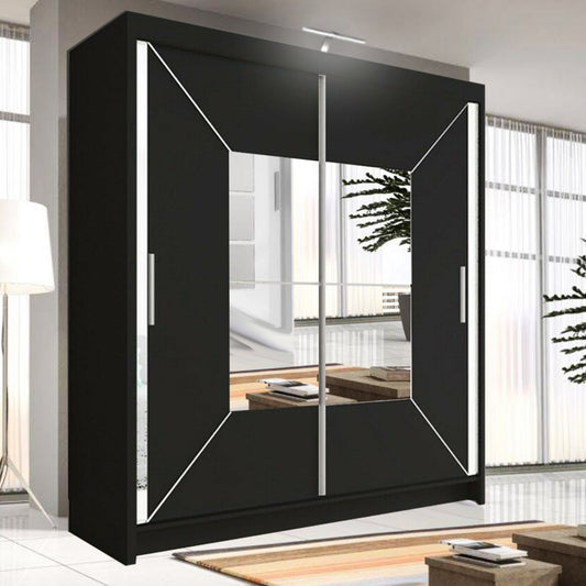 Nicole Sliding Door Wardrobe With Mirror In Different Sizes