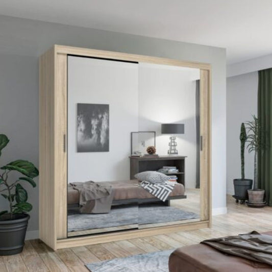 Chicago 2 Door Sliding Wardrobe With Mirror